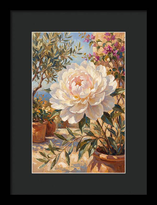 Elegant White Peony Blossom