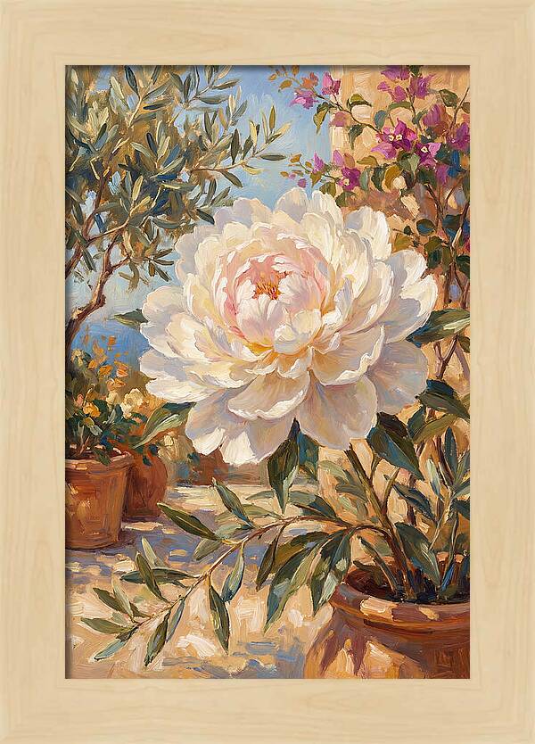 Elegant White Peony Blossom