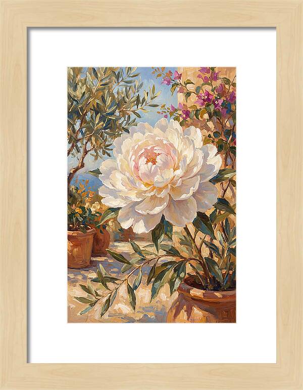 Elegant White Peony Blossom
