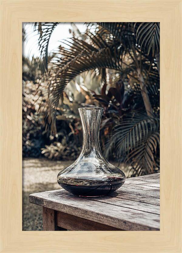 Elegant Wine Decanter In Nature