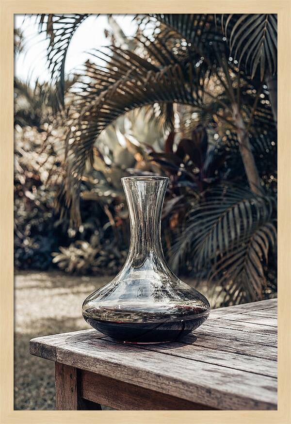 Elegant Wine Decanter In Nature