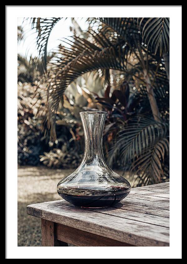 Elegant Wine Decanter In Nature