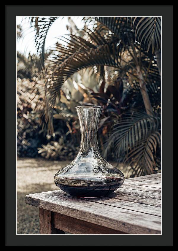 Elegant Wine Decanter In Nature