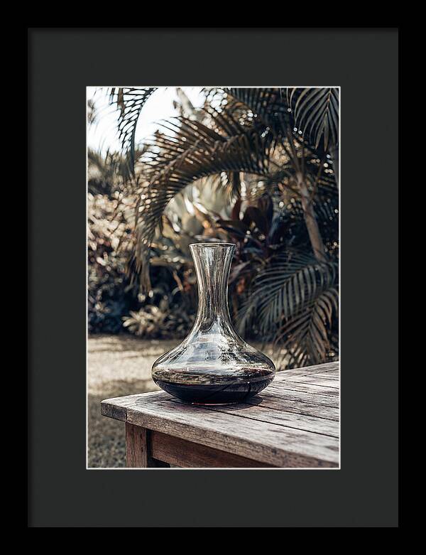 Elegant Wine Decanter In Nature