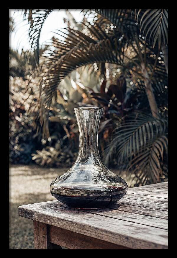 Elegant Wine Decanter In Nature
