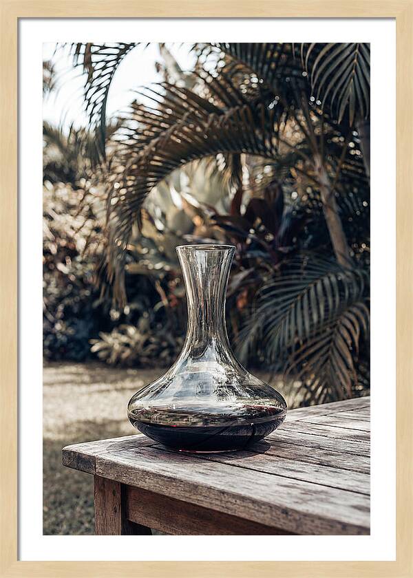 Elegant Wine Decanter In Nature