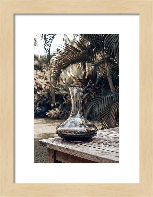 Elegant Wine Decanter In Nature