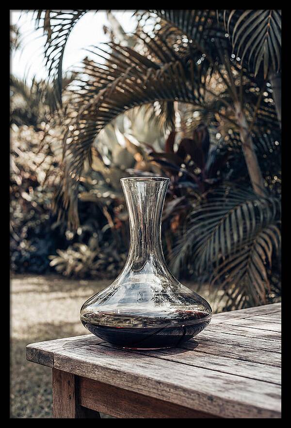 Elegant Wine Decanter In Nature