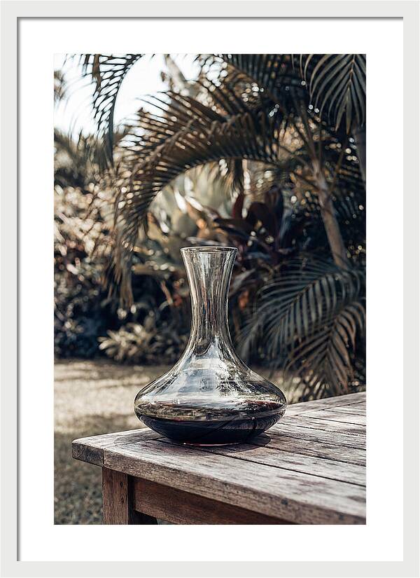 Elegant Wine Decanter In Nature