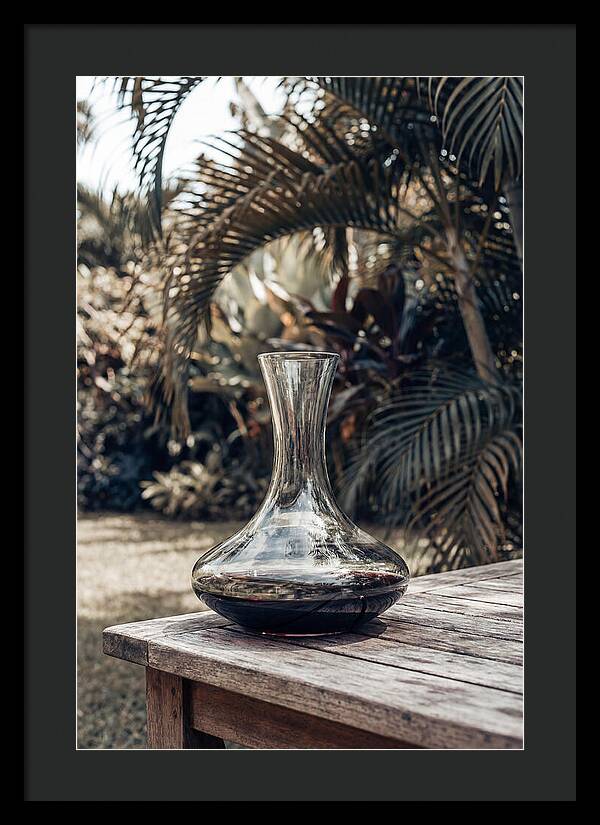 Elegant Wine Decanter In Nature
