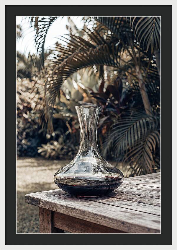 Elegant Wine Decanter In Nature