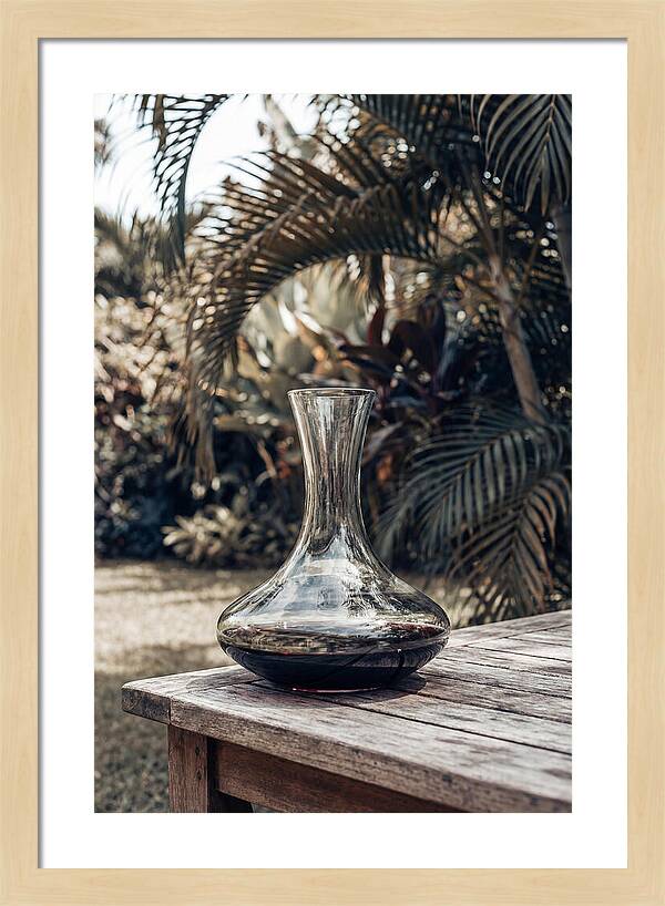 Elegant Wine Decanter In Nature