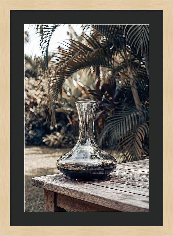 Elegant Wine Decanter In Nature