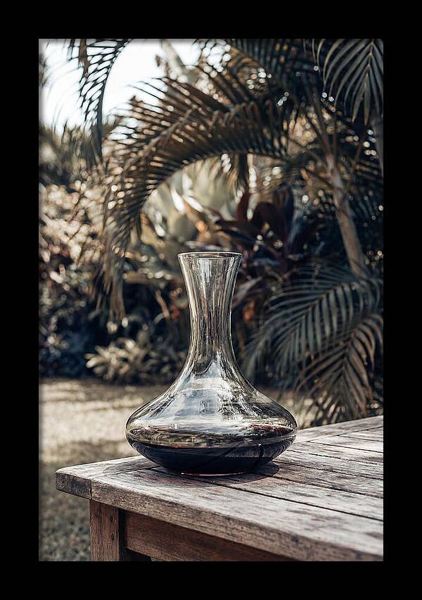 Elegant Wine Decanter In Nature