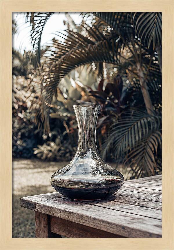 Elegant Wine Decanter In Nature