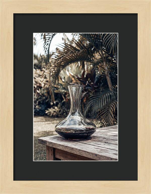 Elegant Wine Decanter In Nature