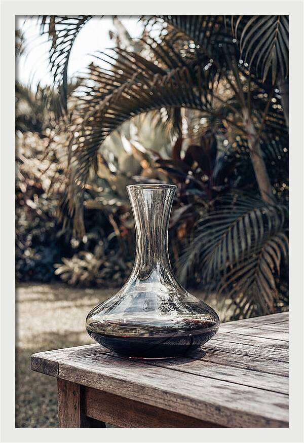 Elegant Wine Decanter In Nature