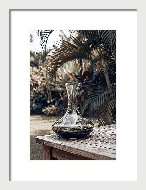 Elegant Wine Decanter In Nature