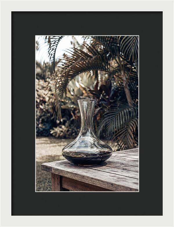 Elegant Wine Decanter In Nature