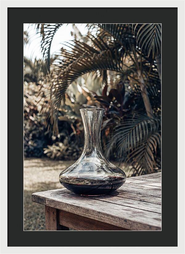 Elegant Wine Decanter In Nature