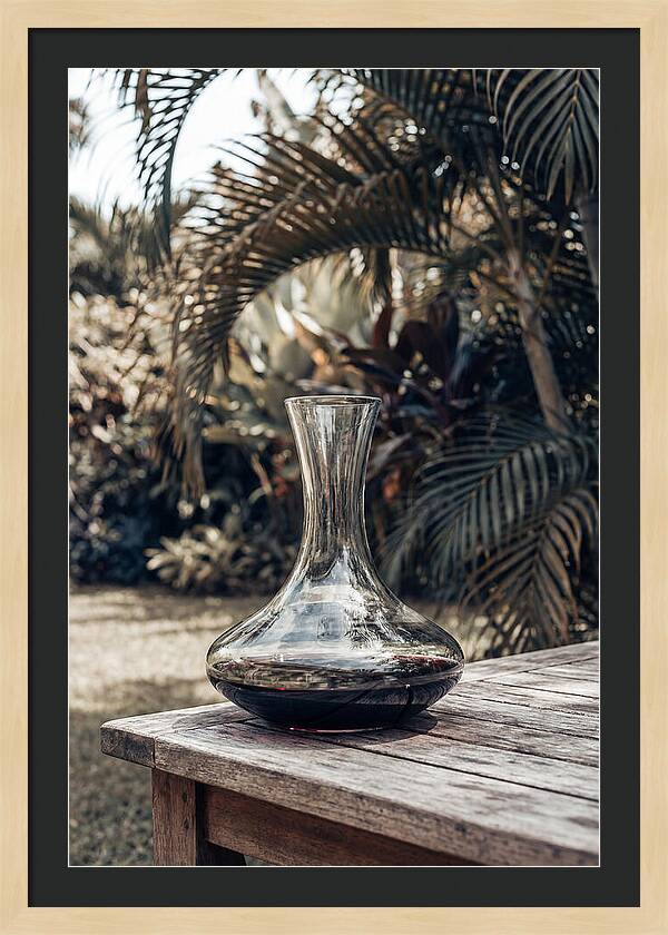 Elegant Wine Decanter In Nature