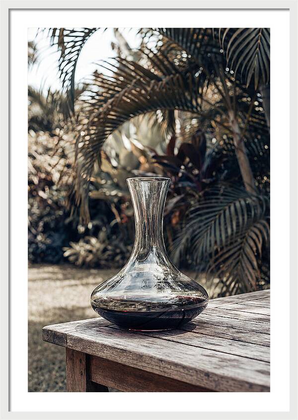 Elegant Wine Decanter In Nature