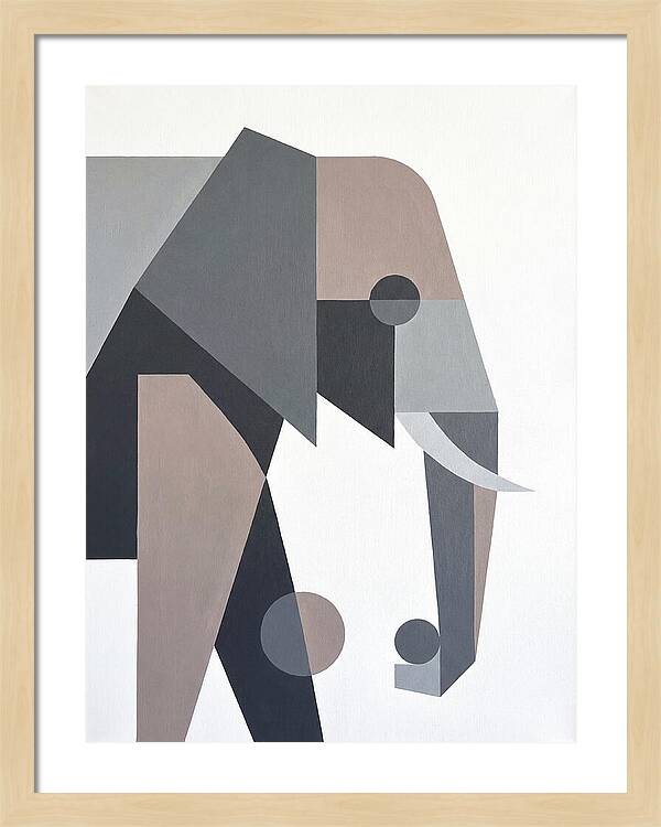 Elephant In Minimalist Style