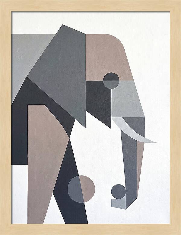 Elephant In Minimalist Style