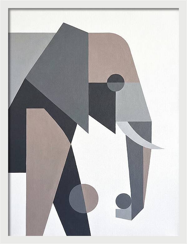 Elephant In Minimalist Style