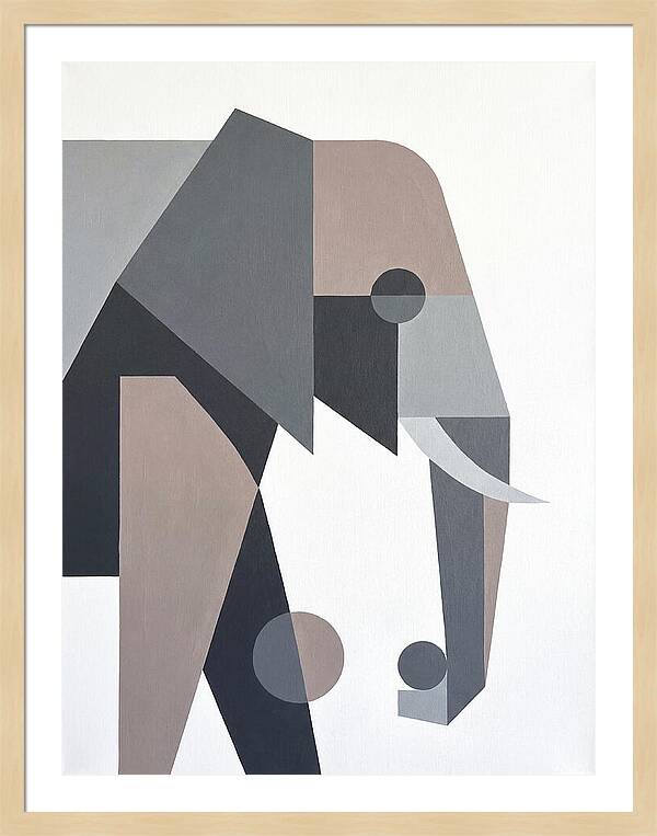 Elephant In Minimalist Style