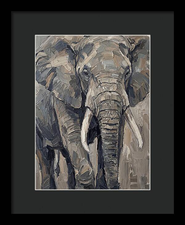 Elephant In Palette Knife Style