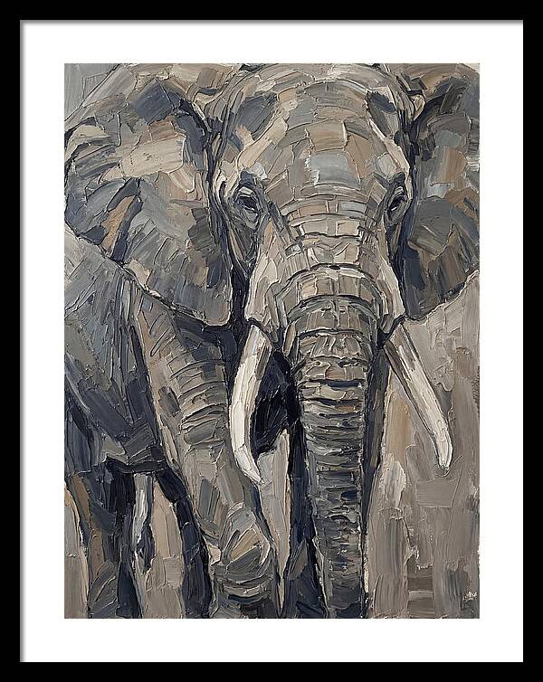 Elephant In Palette Knife Style