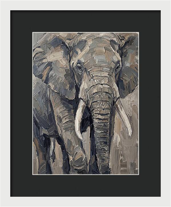 Elephant In Palette Knife Style