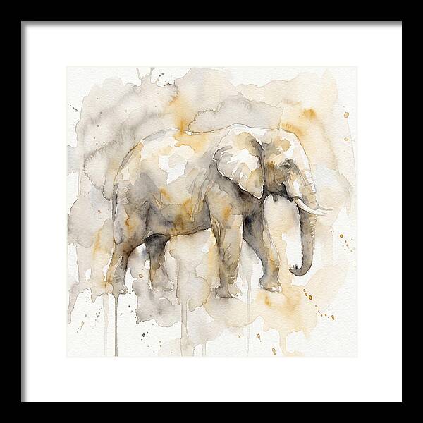 Elephant In Watercolor Hues