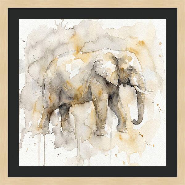 Elephant In Watercolor Hues