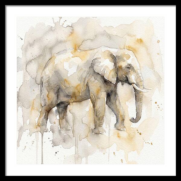 Elephant In Watercolor Hues