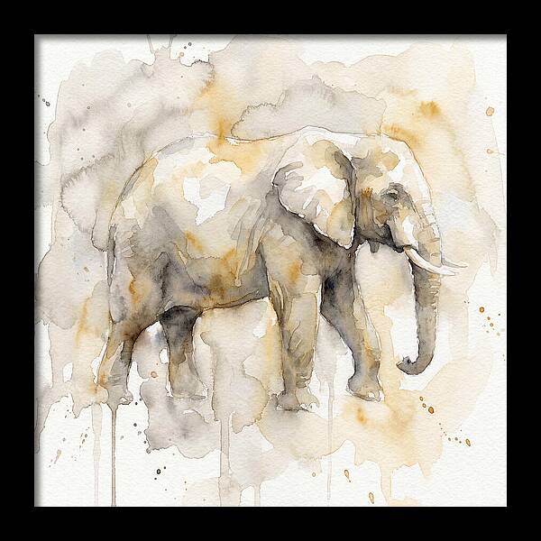 Elephant In Watercolor Hues