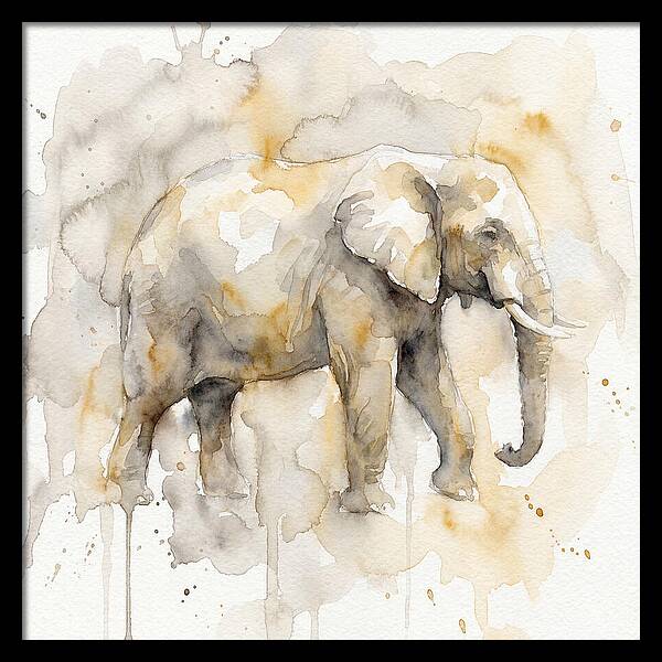 Elephant In Watercolor Hues