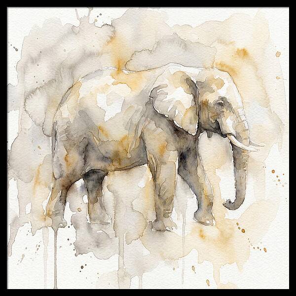 Elephant In Watercolor Hues