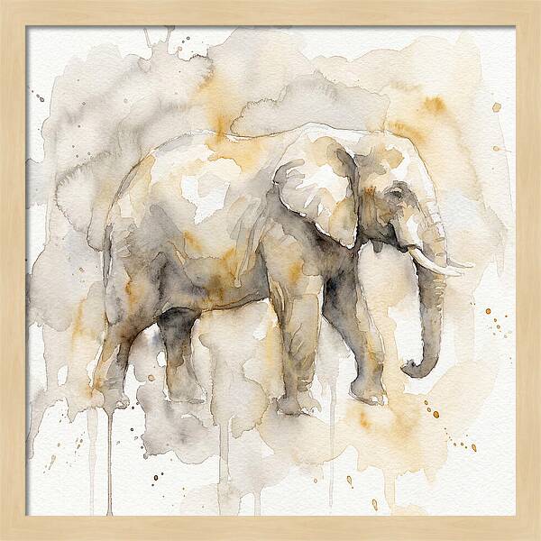 Elephant In Watercolor Hues