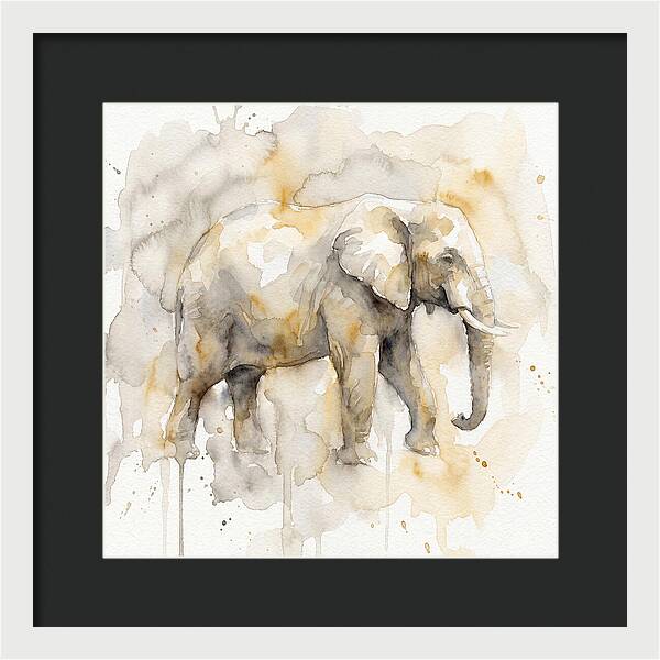 Elephant In Watercolor Hues