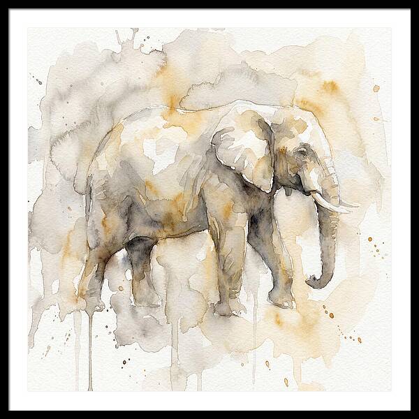 Elephant In Watercolor Hues