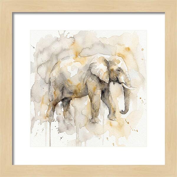 Elephant In Watercolor Hues