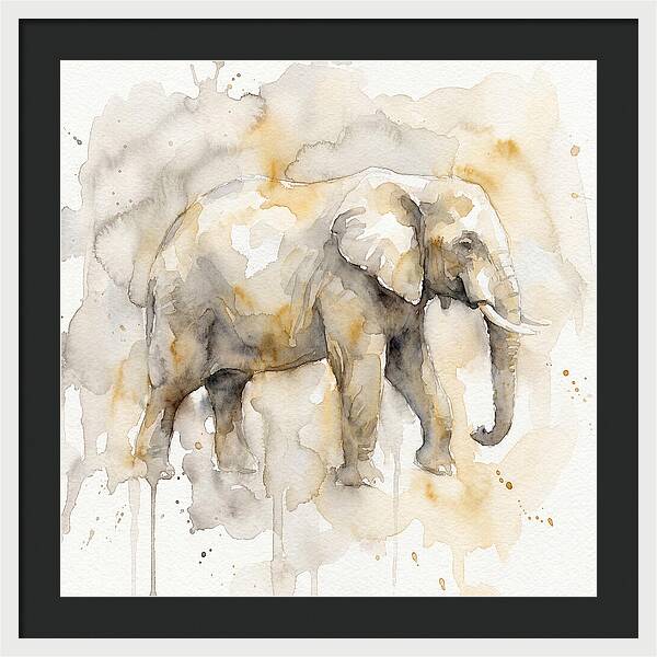 Elephant In Watercolor Hues