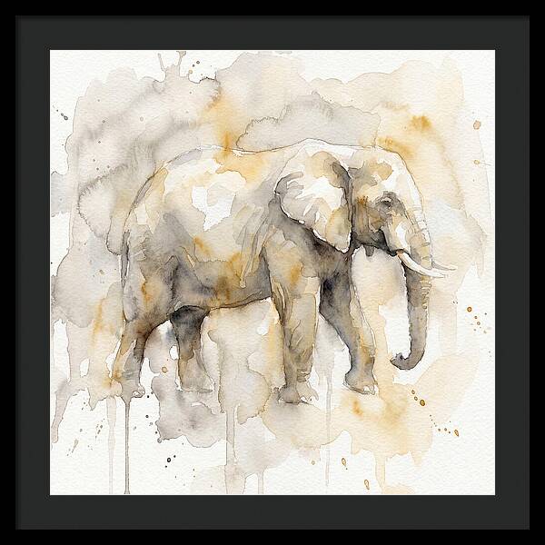 Elephant In Watercolor Hues
