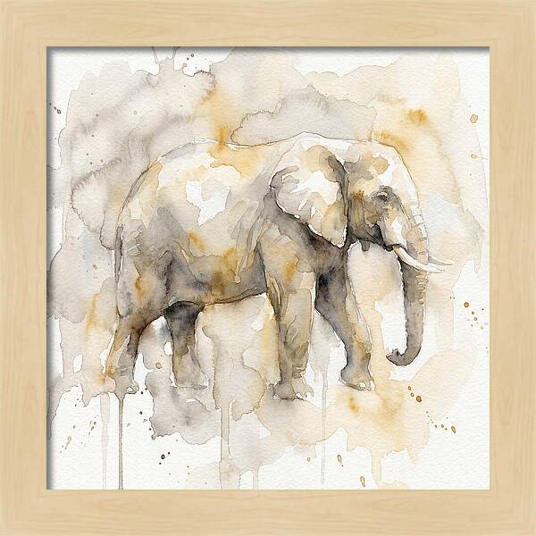 Elephant In Watercolor Hues