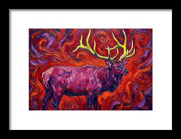 Elk In Expressionist Swirls