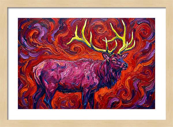 Elk In Expressionist Swirls