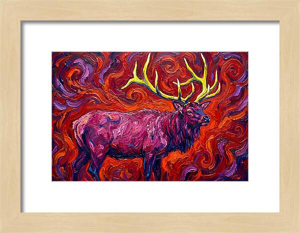 Elk In Expressionist Swirls