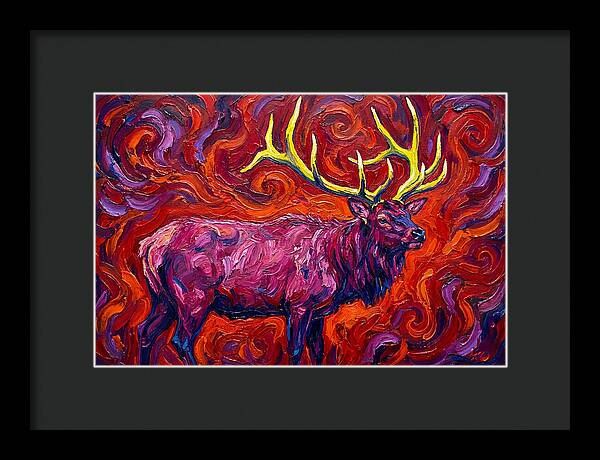 Elk In Expressionist Swirls